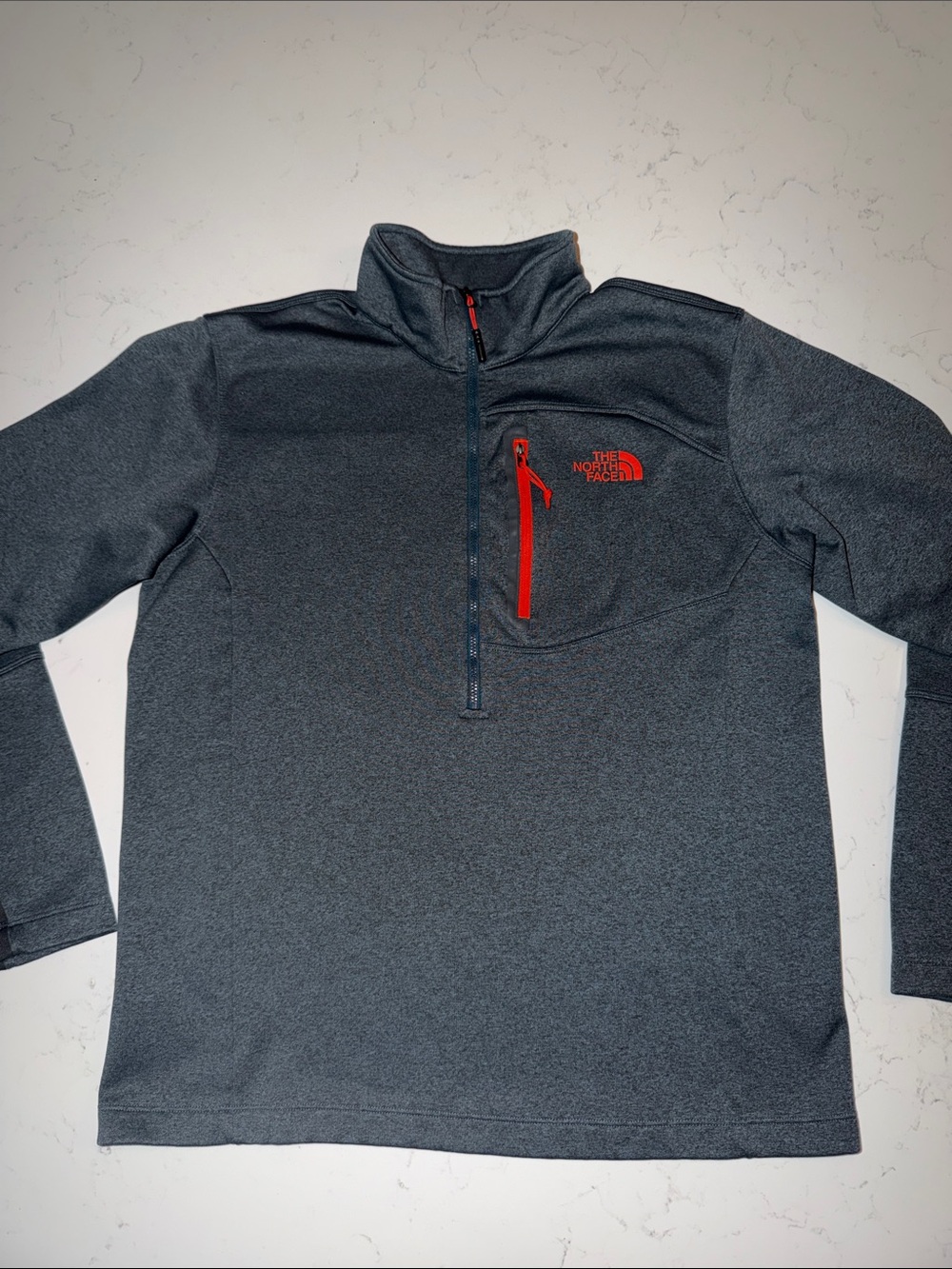 The North Face Half-Zip Pullover with Orange Zip
